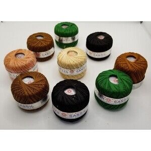 Vintage Sillateen Sansil crochet embroidery yarn lot of 9 new unused